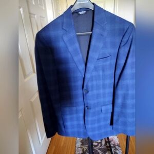 NWOT Men's Blue Plaid Blazer